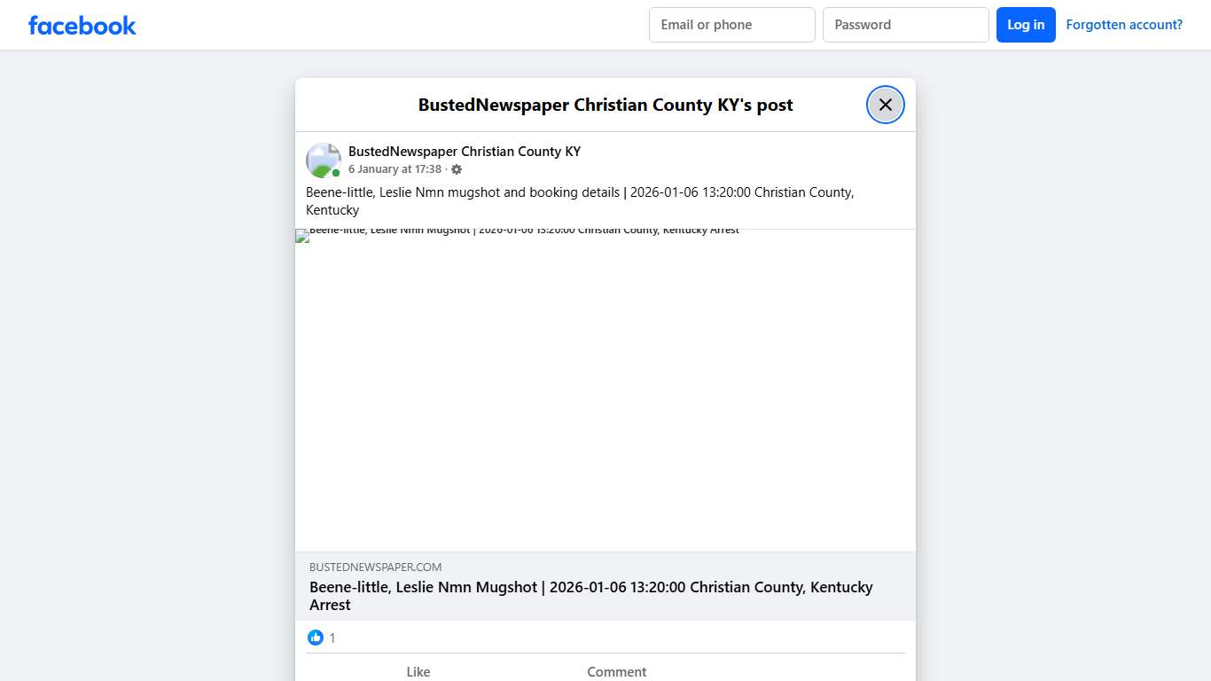 Beene-little, Leslie... - BustedNewspaper Christian County KY Facebook
